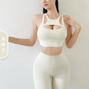 2022 Double-sided matted three-dimensional hollow back sports underwear shockproof gathered yoga sports bra fitness vest