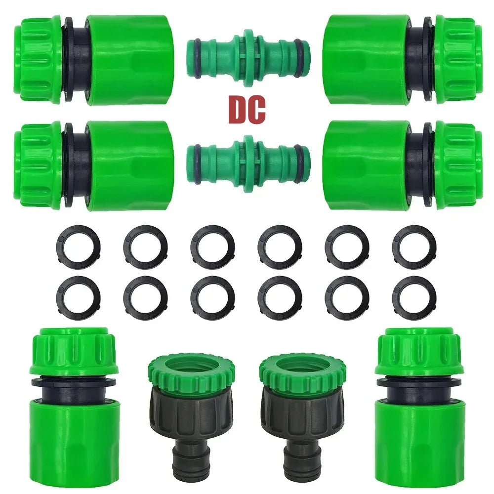 Garden Watering Hose ABS Quick Connector 1/2” End Double Male Hose Coupling Joint Adapter Extender Set For Hose Pipe Tube