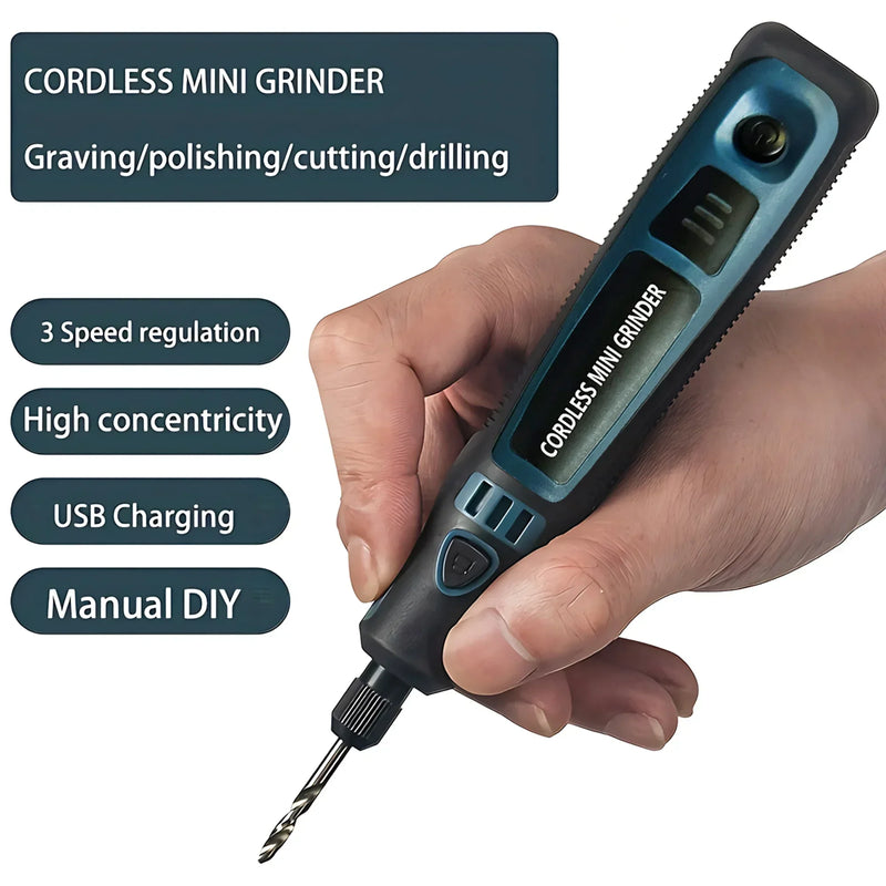 Portable Power Tools USB Cordless Electric Grinder Set 50PCS Compact Carving Tools for Jade Polishing DIY Projects