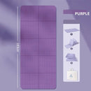 Pilates TPE Yoga Mats Anti-Slip Grey Purple Pink Gymnastics Mat Foldable Yoga Meditation Pad Men Women