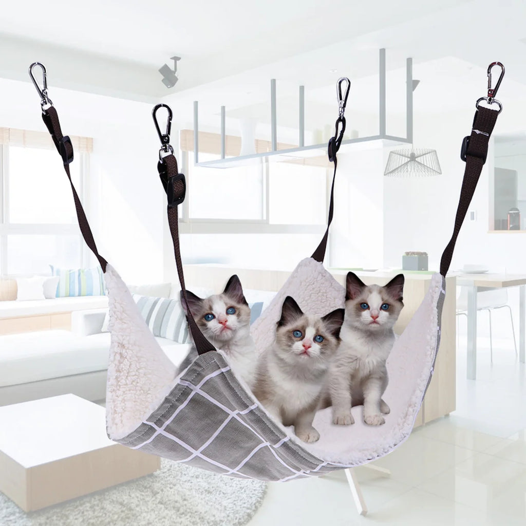 Cat Cradle Hanging Bed High Place Hammock for Cats Puppy Decorative Cushion Foldable Storage Pet Supplies Cat Bed