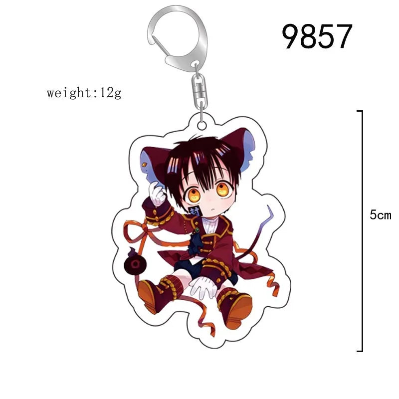 Toilet-bound Hanako-kun Japanese Anime Peripherals Minamoto Kou Acrylic Keychain Collectible Backpack Key Ring Creative Gifts