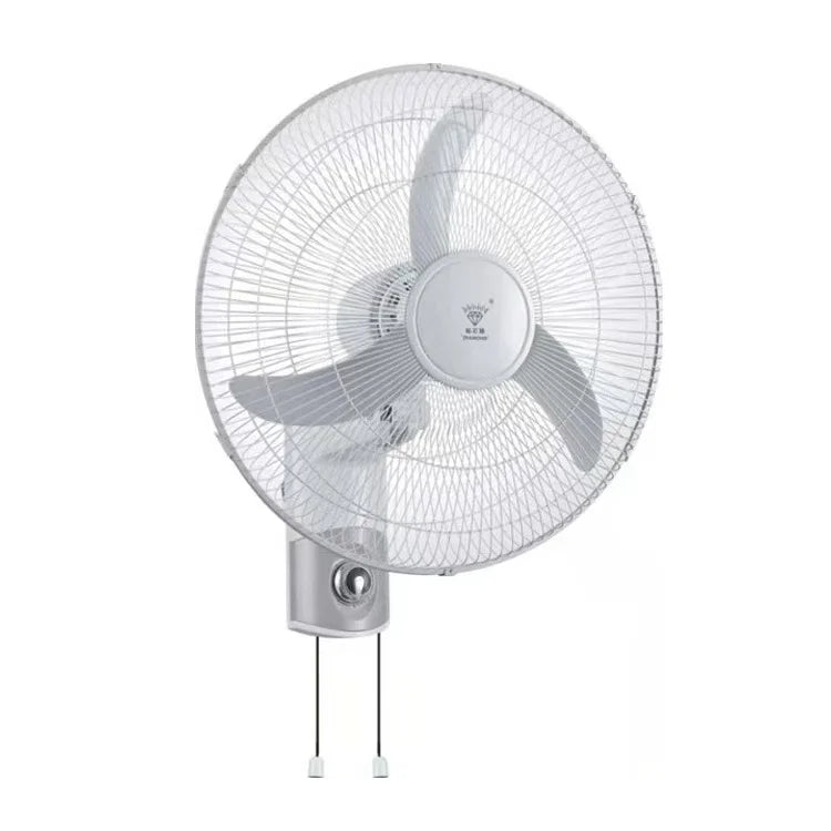 16-Inch Low-Noise AC Wall Fan with Home Remote 5 Plastic Blades Strong Wind Metal Pedestal Home Air Cooling Electric Wall Fan