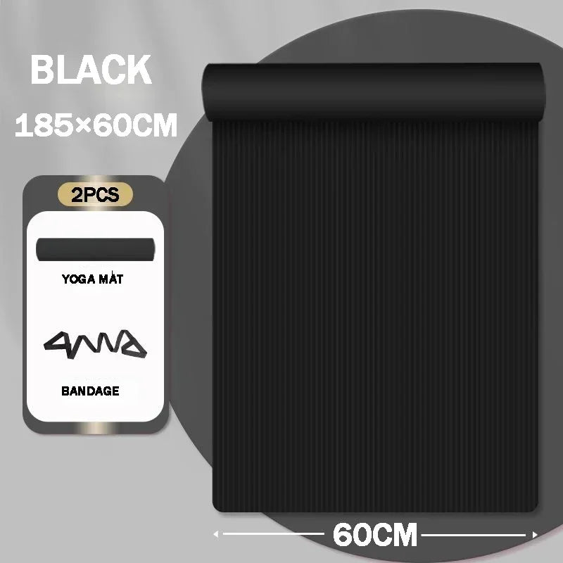 NBR Yoga Mats Fitness Meditation Pad Anti-Slip Pilates Gymnastics Mat Soft Shock-absorbing Easy Clean Sports Equipment