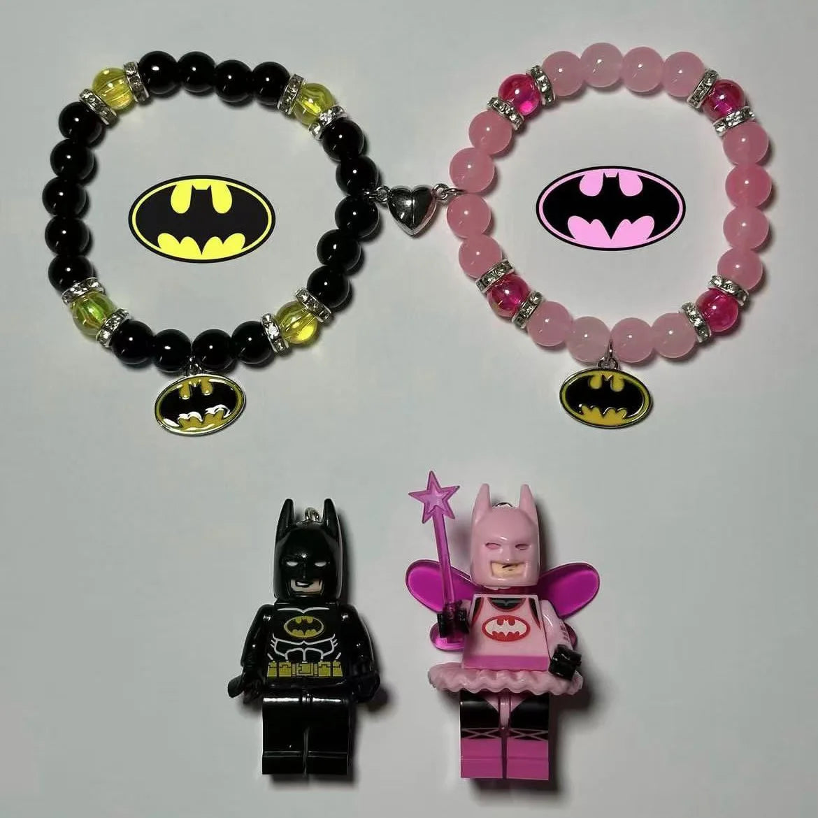 2PCS/set Fast And Furious Bat Matching Bracelets For Couples Bracelets Cool Race Car Victory Banner BFF Beaded Bracelet Jewelry