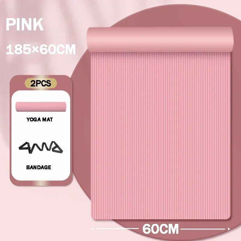 NBR Yoga Mats Fitness Meditation Pad Anti-Slip Pilates Gymnastics Mat Soft Shock-absorbing Easy Clean Sports Equipment