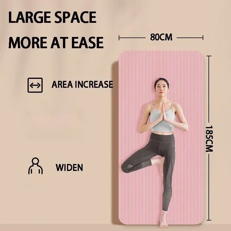 NBR Yoga Mats Fitness Meditation Pad Anti-Slip Pilates Gymnastics Mat Soft Shock-absorbing Easy Clean Sports Equipment
