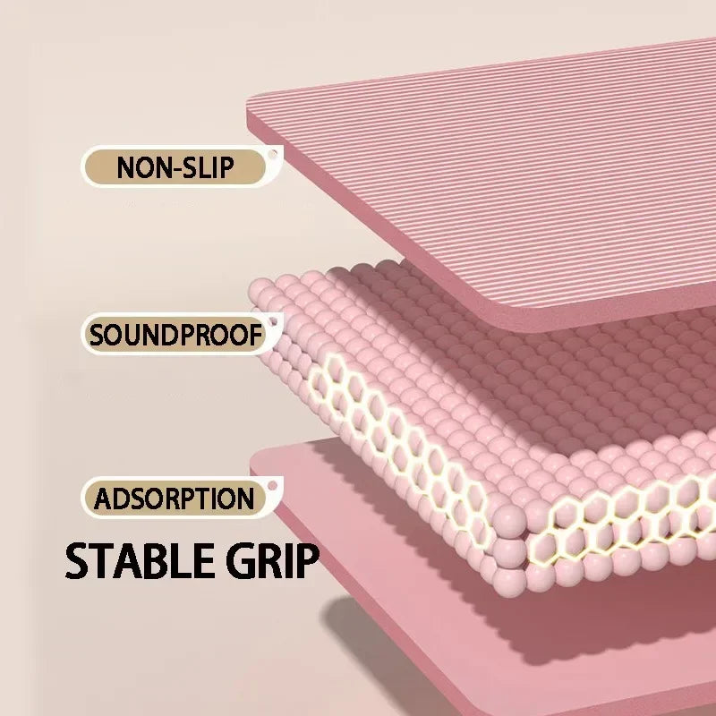 NBR Yoga Mats Fitness Meditation Pad Anti-Slip Pilates Gymnastics Mat Soft Shock-absorbing Easy Clean Sports Equipment