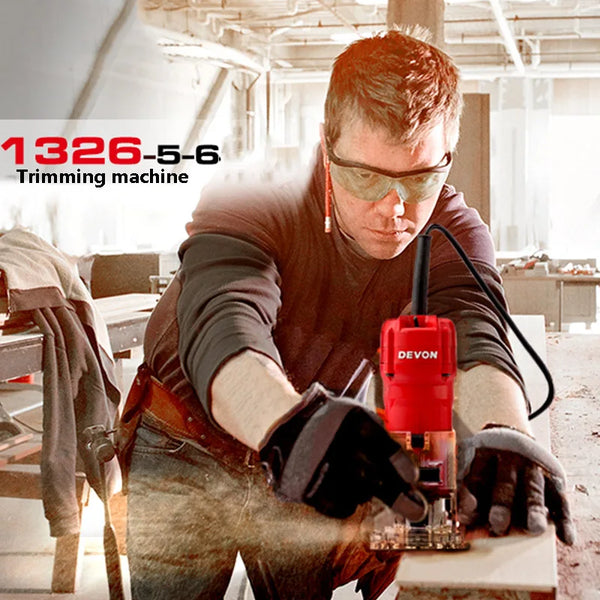 220V Wood Router Machine Woodworking Electric Trimmer 6mm Wood Carving Milling Cutting Tools Carpenter Power Tools