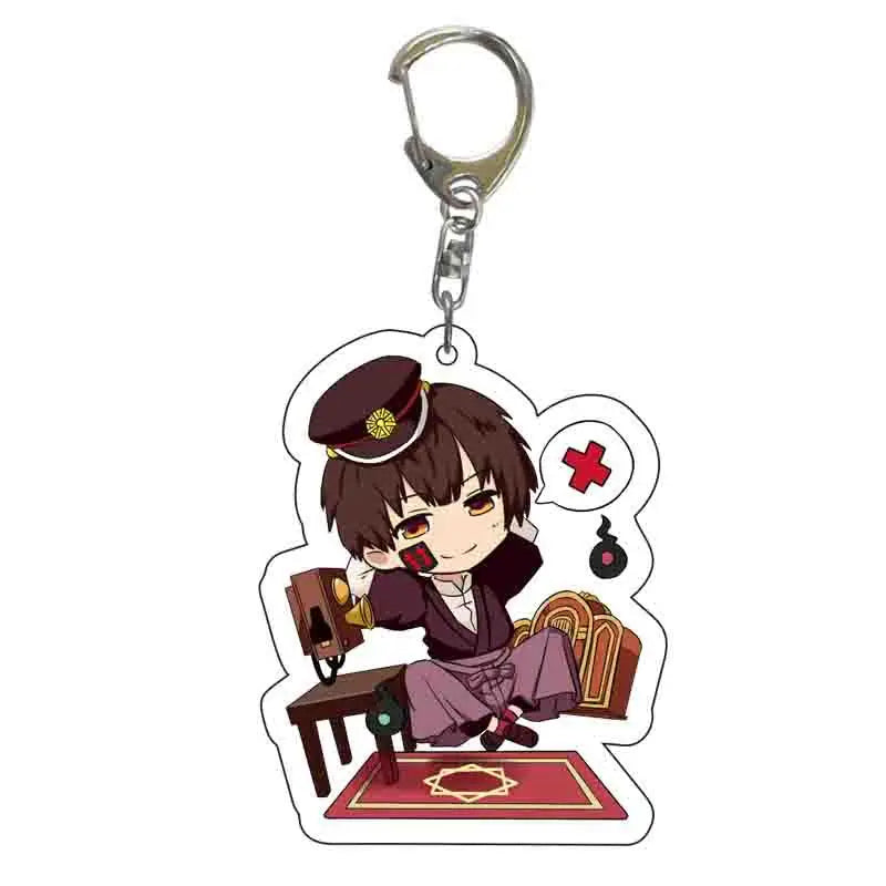 Toilet-bound Hanako-kun Japanese Anime Peripherals Minamoto Kou Acrylic Keychain Collectible Backpack Key Ring Creative Gifts