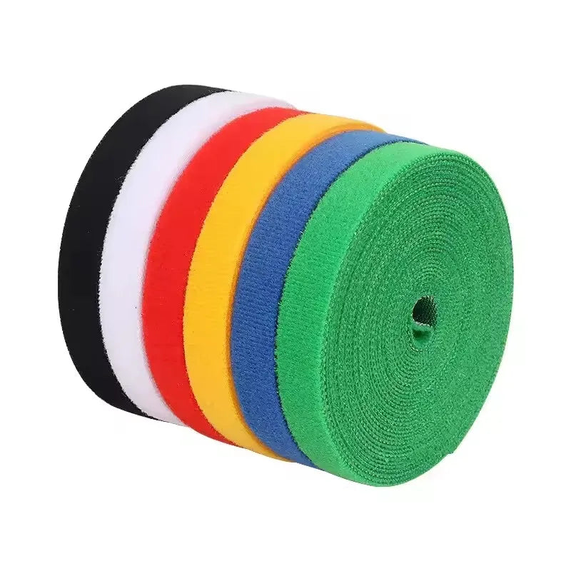 1 Roll Reusable Fastening Tape Cable Ties, Multi-Purpose Cord Organizer, Computer And TV Wire Storage, Data Cable Management Tie