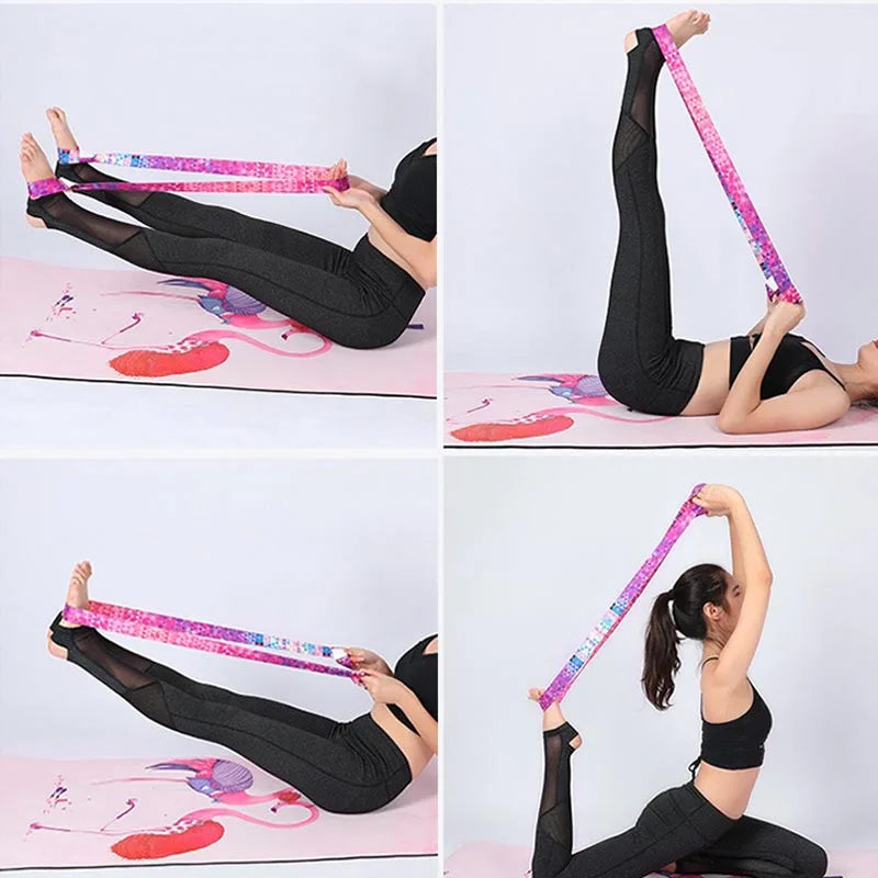 New Yoga Mat Strap for Yoga Stretching Band Elastic Bands Ballet Yoga Band Elastic Band for Fitness Material Gym YJS01