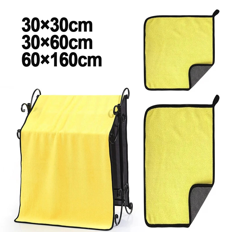 Ultra Soft Car Wash Towel Microfiber Car Care Cloth Car Cleaning Drying Cloth Double Layer Clean Rags Car Washing Towels