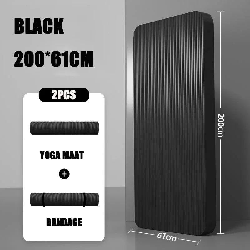 NBR Yoga Mats Fitness Meditation Pad Anti-Slip Pilates Gymnastics Mat Soft Shock-absorbing Easy Clean Sports Equipment