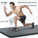 Men's Fitn Yoga Mat Thiened 20mm Wide Long Anti-slip Exercise Yoga Mat for Home Use l Rubber Pure Color