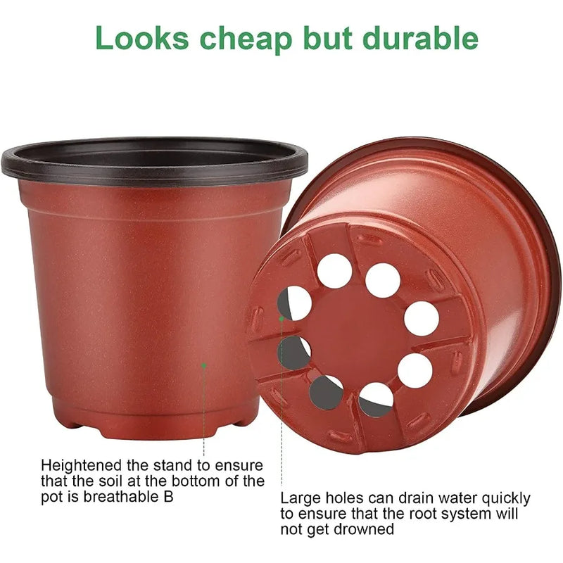 Plant Nursery Pots with Humidity Dome 4 Soft Transparent Plastic Gardening Pot Planting Containers Cups Planter Small Starter S