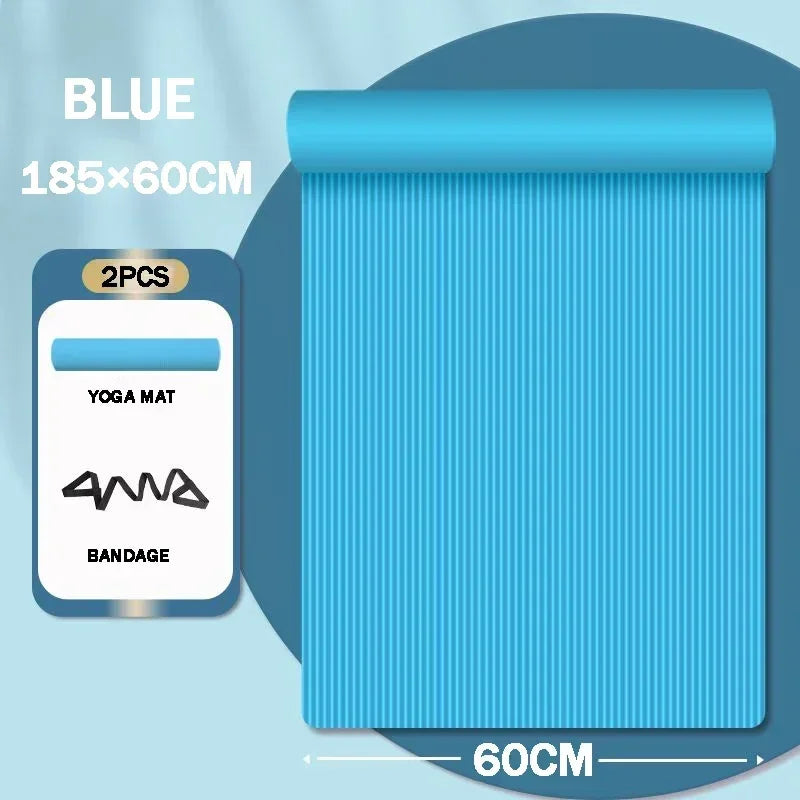 NBR Yoga Mats Fitness Meditation Pad Anti-Slip Pilates Gymnastics Mat Soft Shock-absorbing Easy Clean Sports Equipment