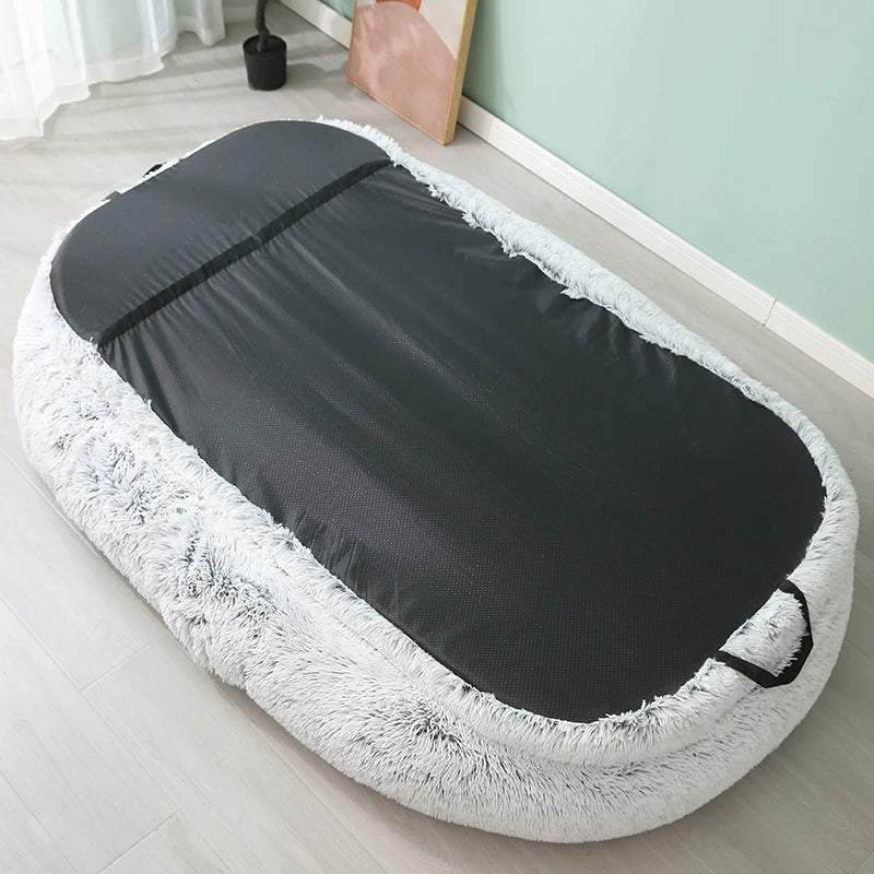 Manufacturer High Quality Menschliches Hundebett Blanket Match Memory Foam Big With Blanket Sofa First Human Dog Bed