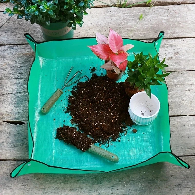 1pcs Planting Mat Gardening Potting Pad Foldable Garden Plant Flower Pot Transplanting Waterproof Mats