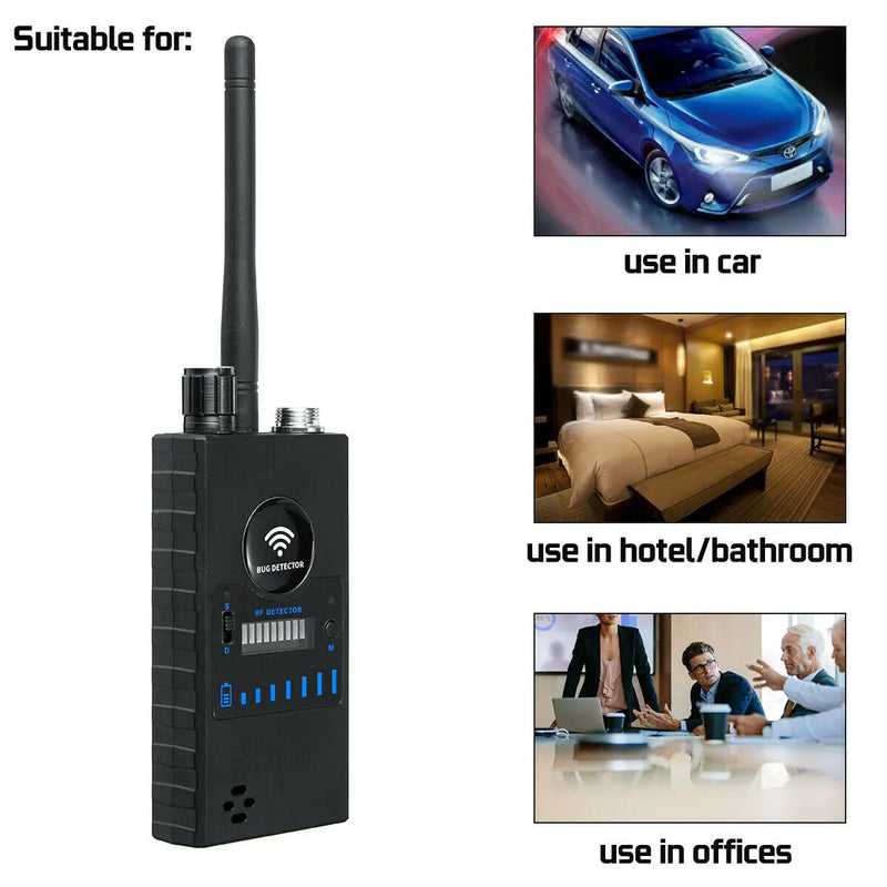 Handheld Hotel Anti Candid Camera Detector,Anti-monitoring Pinhole camera Signal Detect, Anti-eavesdropping GPS Tracker Detector
