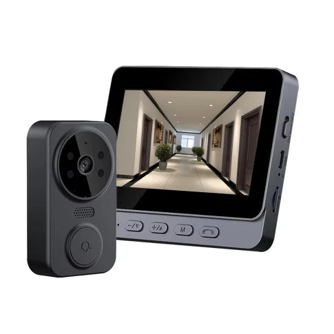 Tuya WiFi Doorbell, Wireless Camera Bell for Home Security, Compatible with Alexa & Google, DC/AC/Battery Powered