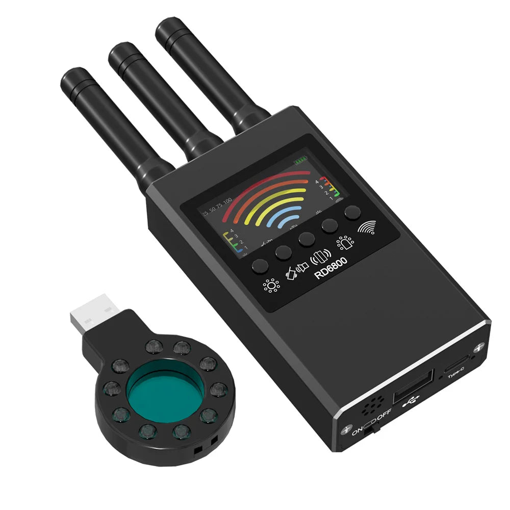 Hidden Camera Detector Anti-Spy Car GPS Tracker Listening Device Bug RF Wireless All Signal Scanner Gadget Security Protection