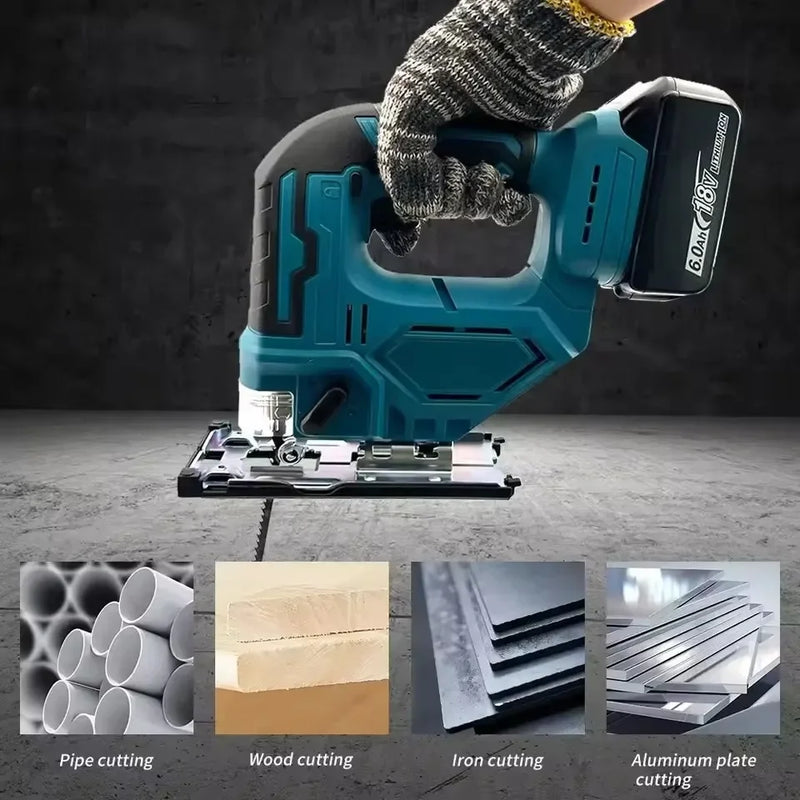 DJV182Z 340W Brushless Jigsaw Electric Jig With Saw Blade Cordless Barrel Handle Jigsaw Portable Carpenter Power Tool Fit Makita