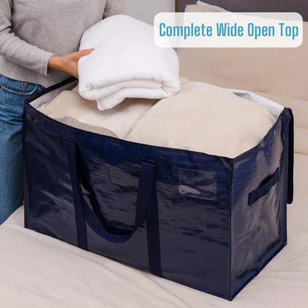 6 Pack Moving Bags, Heavy Duty, Moving Boxes Alternative, Packing Storage Supplies for Dorm Room Essentials  (Blue, 6 Pack)