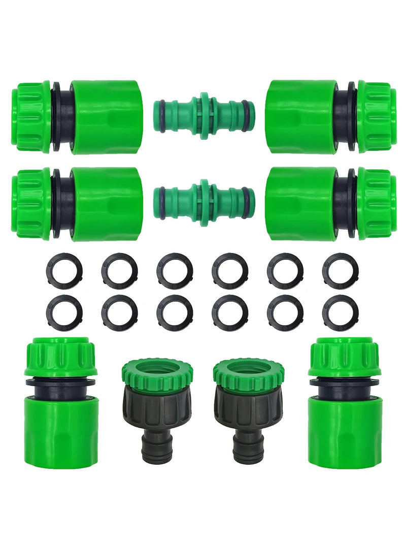 Garden Watering Hose ABS Quick Connector 1/2” End Double Male Hose Coupling Joint Adapter Extender Set For Hose Pipe Tube
