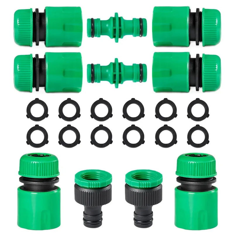 Garden Watering Hose ABS Quick Connector 1/2” End Double Male Hose Coupling Joint Adapter Extender Set For Hose Pipe Tube