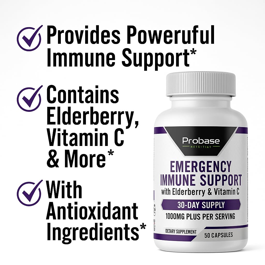 Probase Nutrition Emergency Immune Support 60 Capsules 30-Day Supply