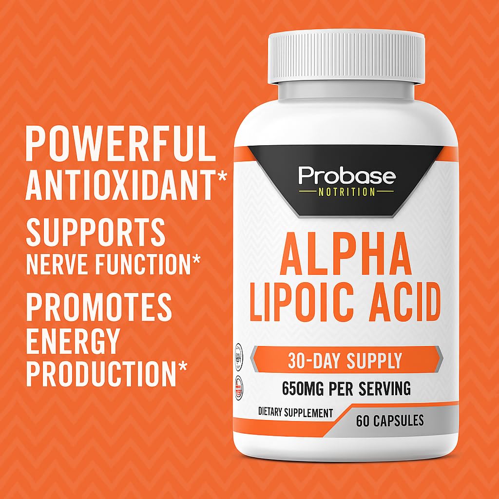Probase Nutrition Alpha Lipoic Acid (ALA) 60 Capsules 30-Day Supply