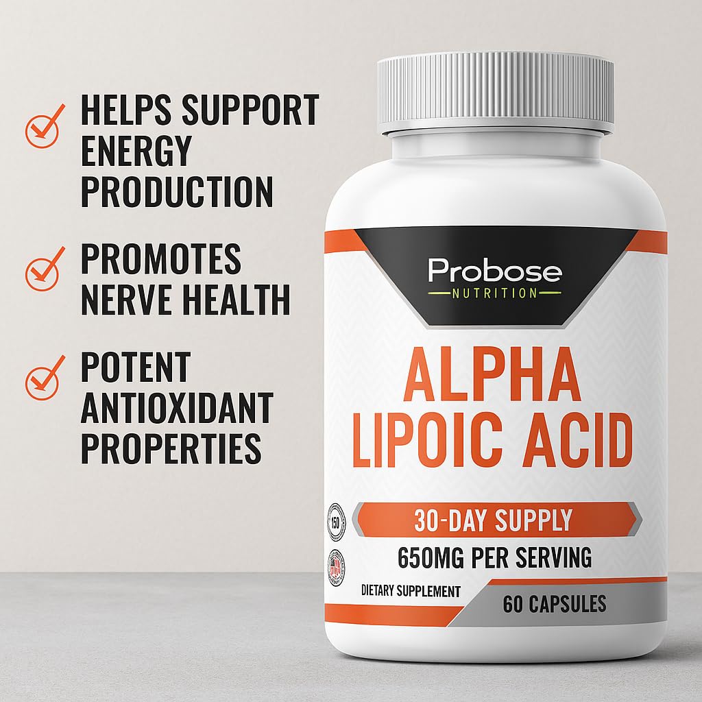 Probase Nutrition Alpha Lipoic Acid (ALA) 60 Capsules 30-Day Supply