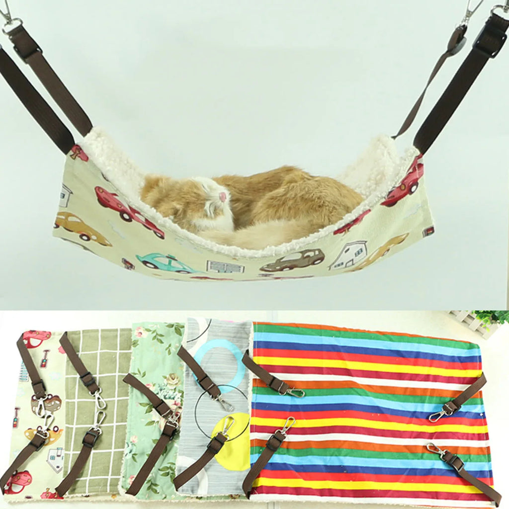 Cat Cradle Hanging Bed High Place Hammock for Cats Puppy Decorative Cushion Foldable Storage Pet Supplies Cat Bed