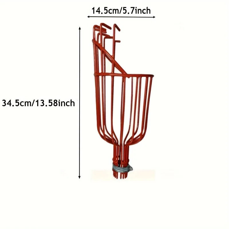High Altitude Fruit Picking Claw Tool, Metal Garden Basket for Peaches, Pears, and Oranges, Convenient Gardening Tool