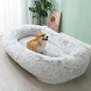 Manufacturer High Quality Menschliches Hundebett Blanket Match Memory Foam Big With Blanket Sofa First Human Dog Bed