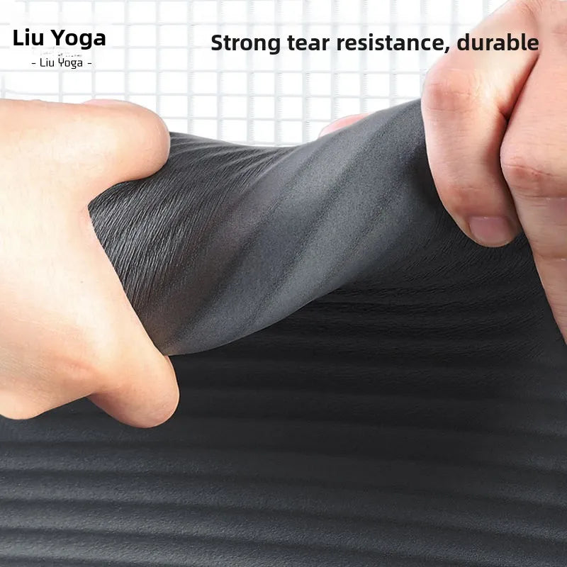 Men's Fitn Yoga Mat Thiened 20mm Wide Long Anti-slip Exercise Yoga Mat for Home Use l Rubber Pure Color