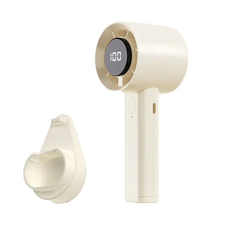 Portable Handheld Fan 100-speed USB Rechargeable Electric fan Digital Display Home Travel Outdoor Camping Small Cooling Fan
