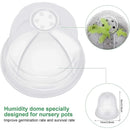 Plant Nursery Pots with Humidity Dome 4 Soft Transparent Plastic Gardening Pot Planting Containers Cups Planter Small Starter S