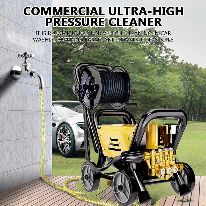 High Pressure Car Washing Machine Household 220V Car Wash Water Gun Courtyard Floor Flushing Machine Portable Brush Pump Cleaner