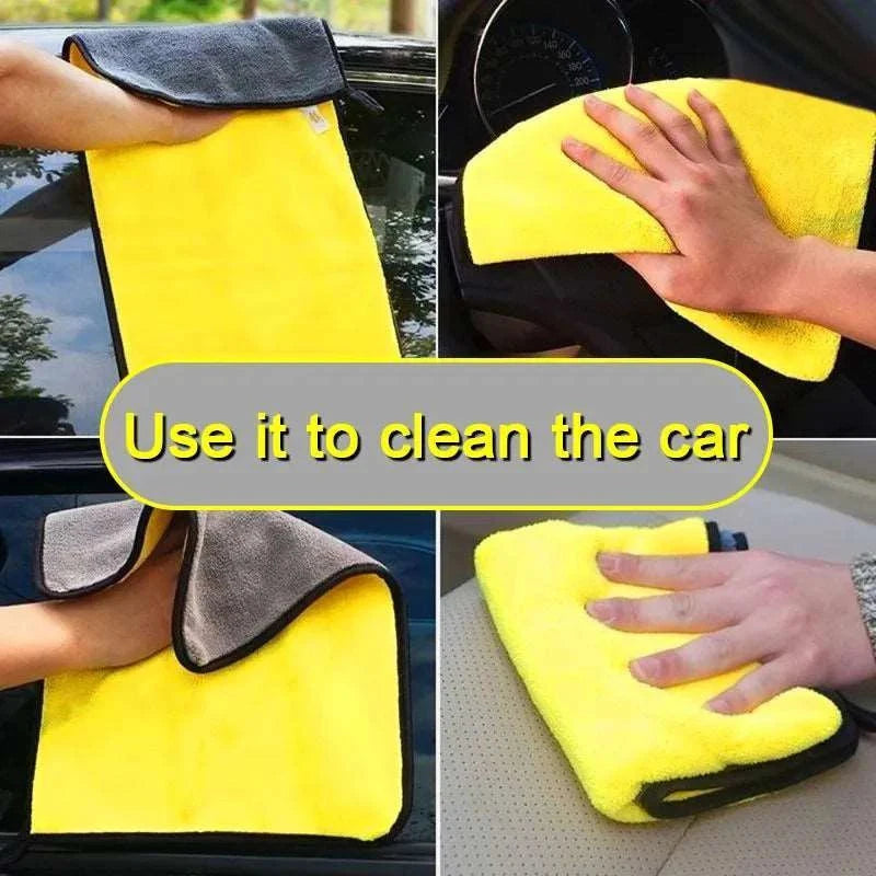 Ultra Soft Car Wash Towel Microfiber Car Care Cloth Car Cleaning Drying Cloth Double Layer Clean Rags Car Washing Towels