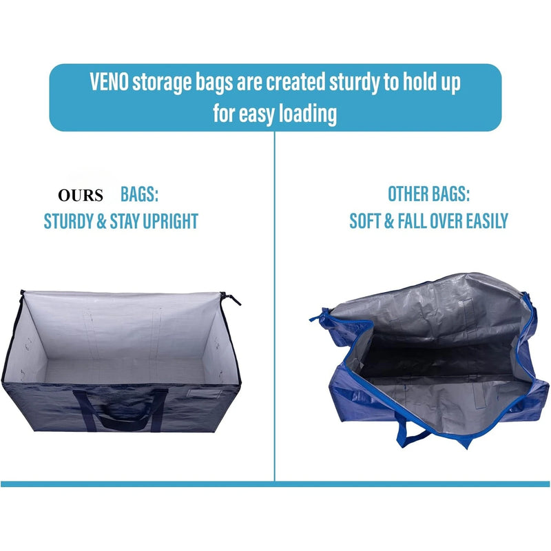 6 Pack Moving Bags, Heavy Duty, Moving Boxes Alternative, Packing Storage Supplies for Dorm Room Essentials  (Blue, 6 Pack)