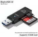 2-in-1 Multi-Functional USB 3.0/2.0 Card Reader - Supports TF+SD Cards for Computer/Tablet/Camera/Laptop/Car