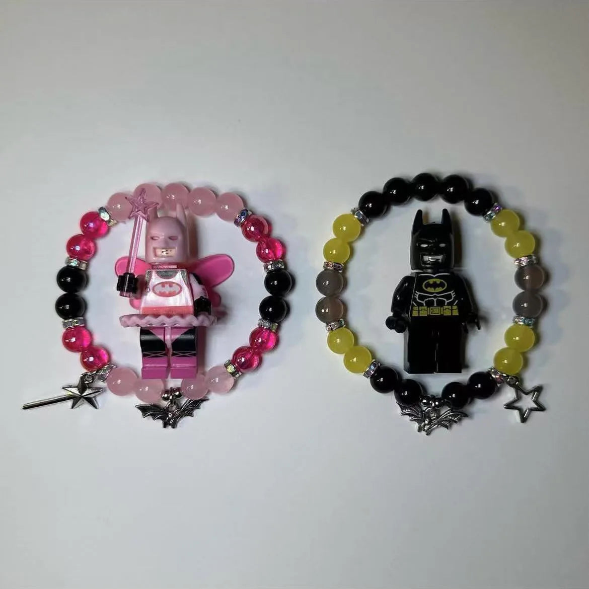 2PCS/set Fast And Furious Bat Matching Bracelets For Couples Bracelets Cool Race Car Victory Banner BFF Beaded Bracelet Jewelry