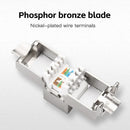 Clearance_CAT6A CAT7 RJ45 Keystone Shielded Slot FTP Zinc Alloy Module Connector Network Insert Tool-Free Coupler 10GB Internet