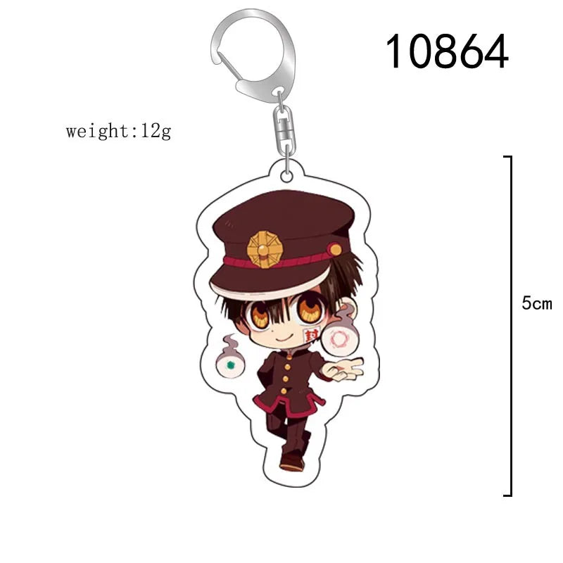 Toilet-bound Hanako-kun Japanese Anime Peripherals Minamoto Kou Acrylic Keychain Collectible Backpack Key Ring Creative Gifts
