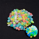 100Pcs Glow in the Dark Garden Pebbles For Sidewalk Garden Terrace Lawn Garden Patio Fish Tank Aquarium Decoration Glow Stone