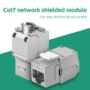 Clearance_CAT6A CAT7 RJ45 Keystone Shielded Slot FTP Zinc Alloy Module Connector Network Insert Tool-Free Coupler 10GB Internet