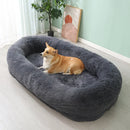 Manufacturer High Quality Menschliches Hundebett Blanket Match Memory Foam Big With Blanket Sofa First Human Dog Bed