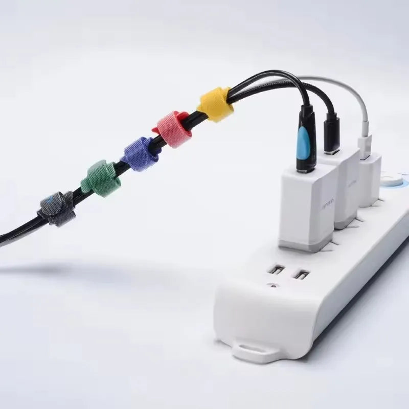 1 Roll Reusable Fastening Tape Cable Ties, Multi-Purpose Cord Organizer, Computer And TV Wire Storage, Data Cable Management Tie